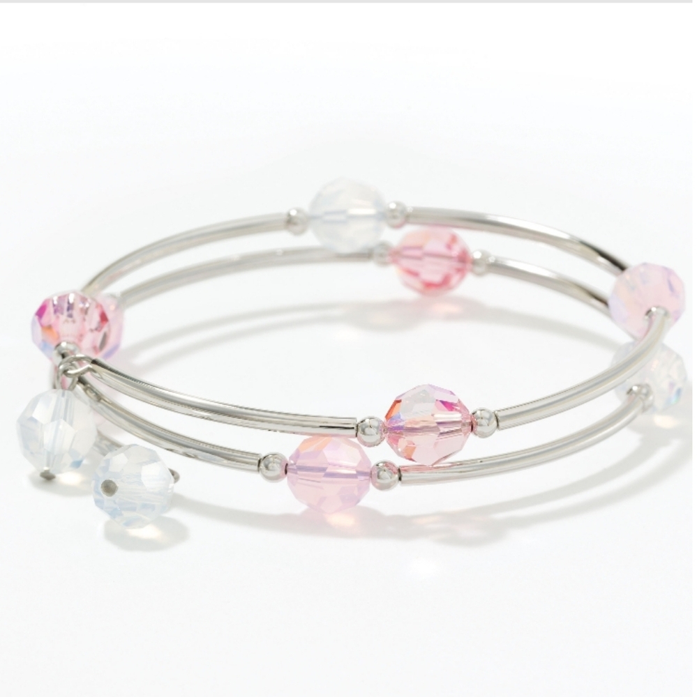 Wind Up Bracelet, Pink, Touchstone Crystal